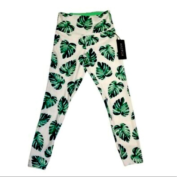 Wildfox Pants - WildFox Sweat Tropical Banana Leaves Legging,S,NWT